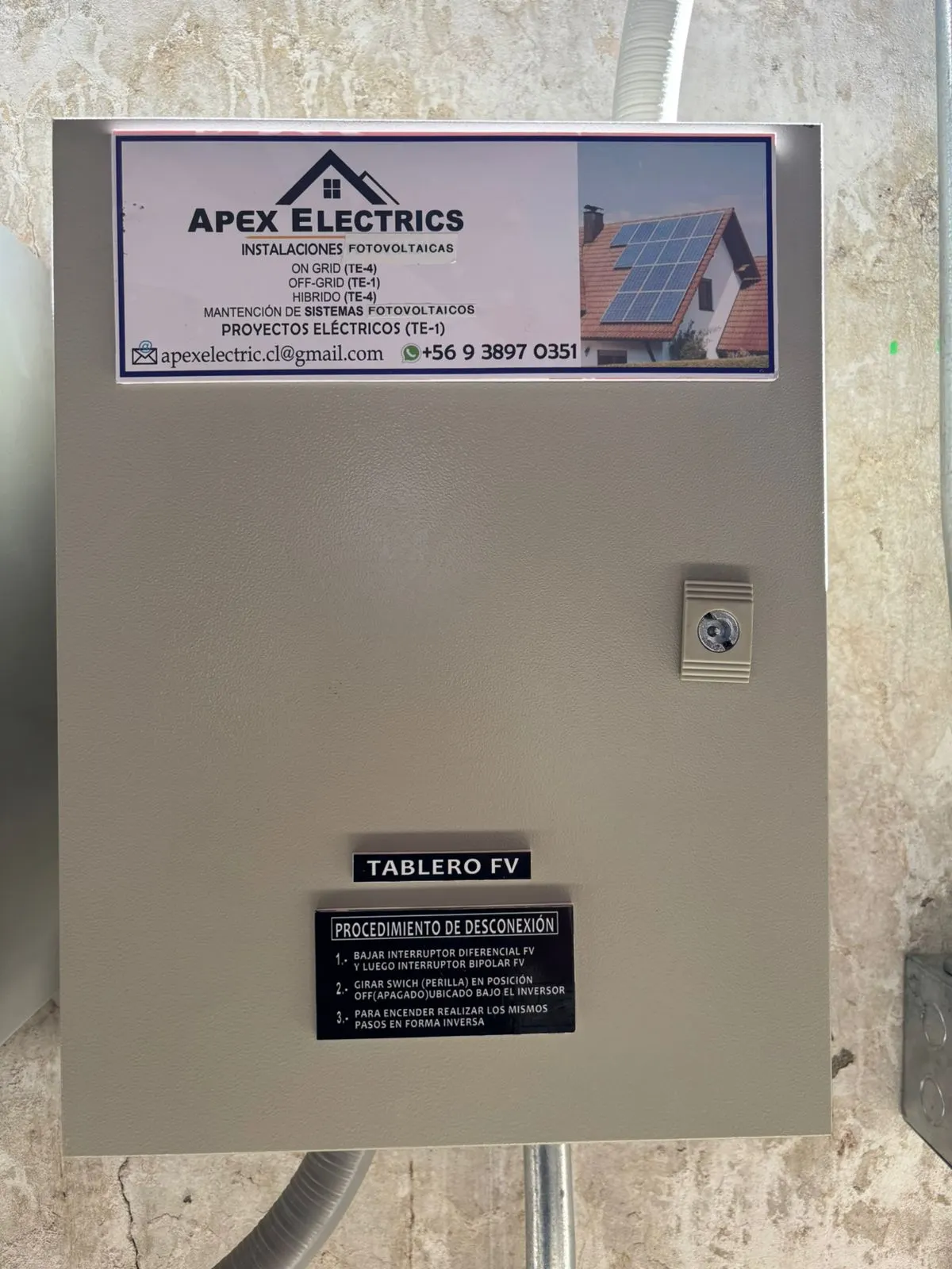 Proyecto fotovoltaico N°3 instalado por Apex Electric en Ñuble, Biobío o Maule